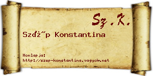 Szép Konstantina névjegykártya